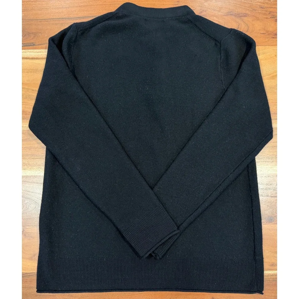 Bonobos Mens Slim Fit Extra Fine Merino Wool Henley Sweater Black Large L